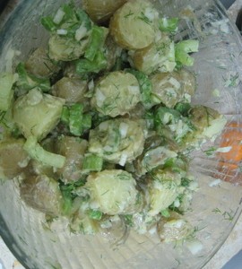 Potato Salad with Dill, onions and celery!