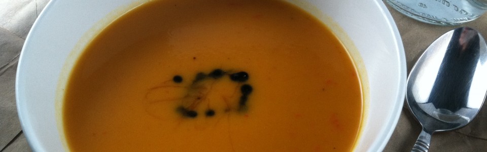 Red Pepper Soup with Balsamic Reduction