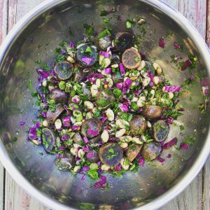 Purple potato salad
